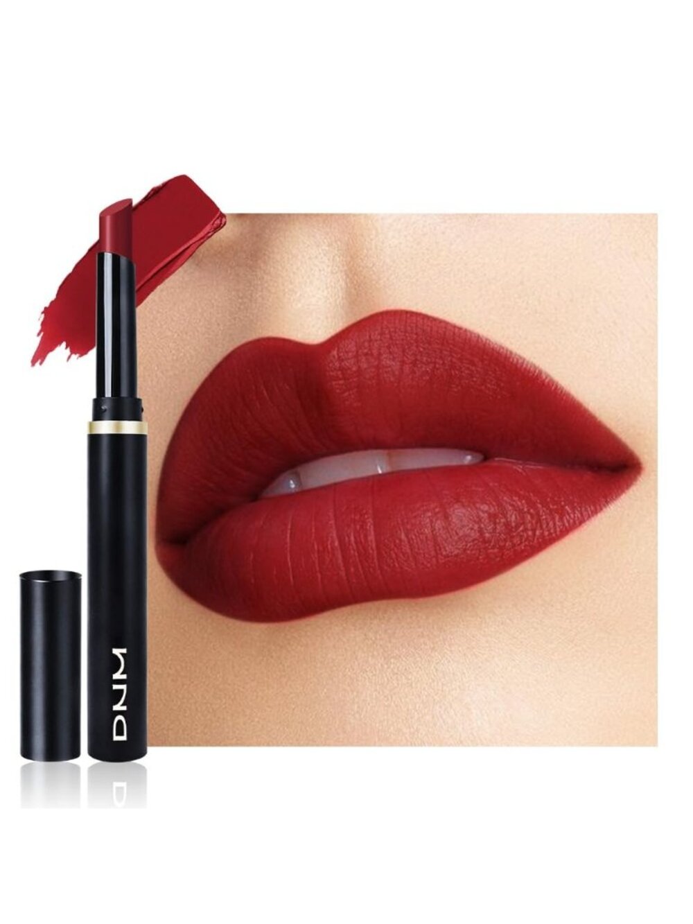 Women's 1P889# Cranberry Red Long Lasting Waterproof Velvet Matte Stick Lipstick